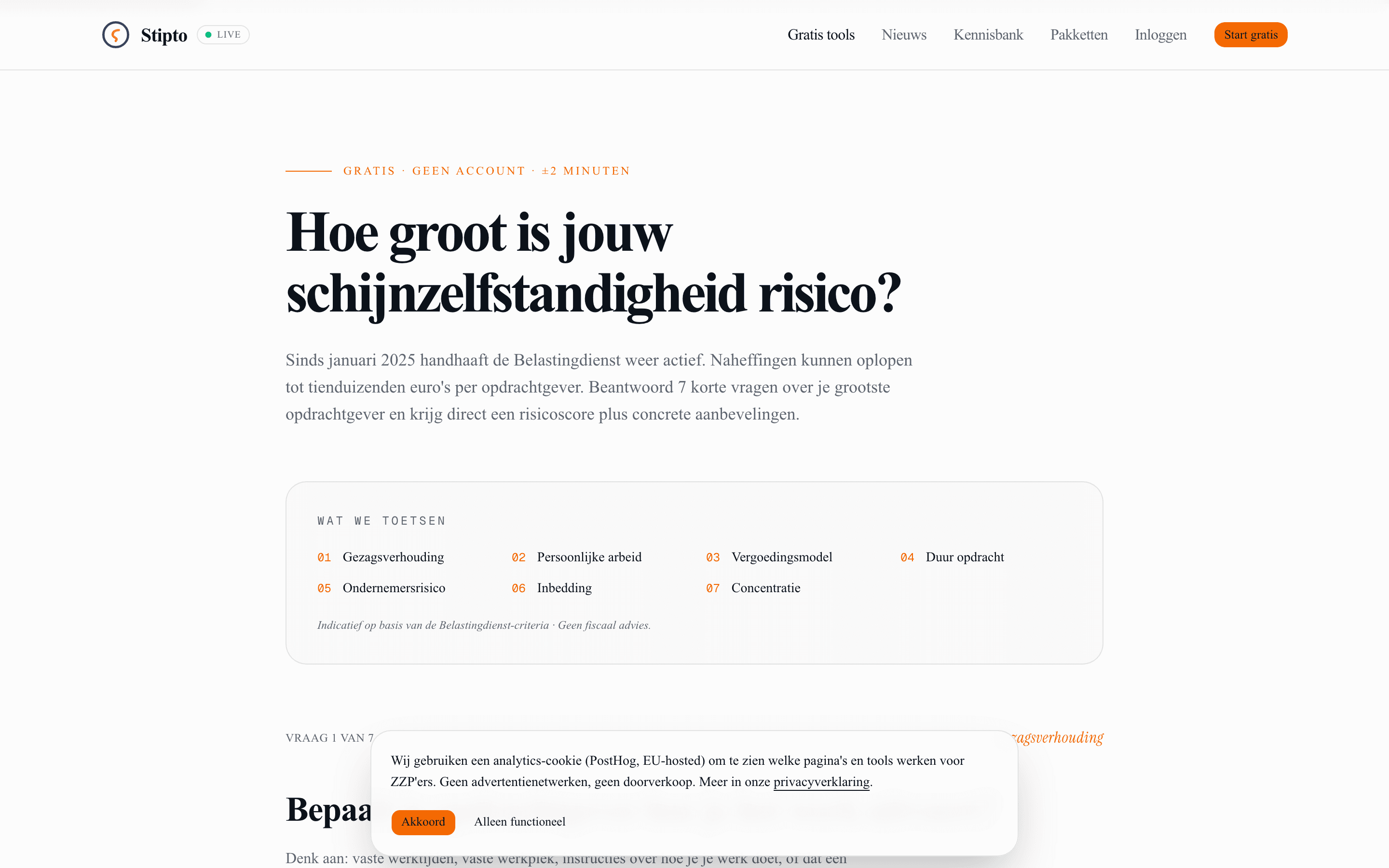Wet DBA-check in Stipto